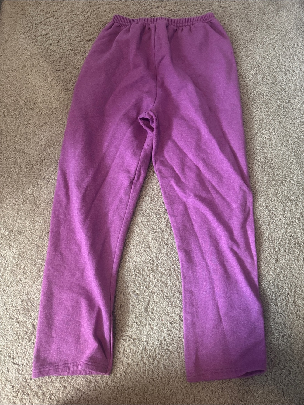 Hanes Girls Magenta Fleece Sweatpants